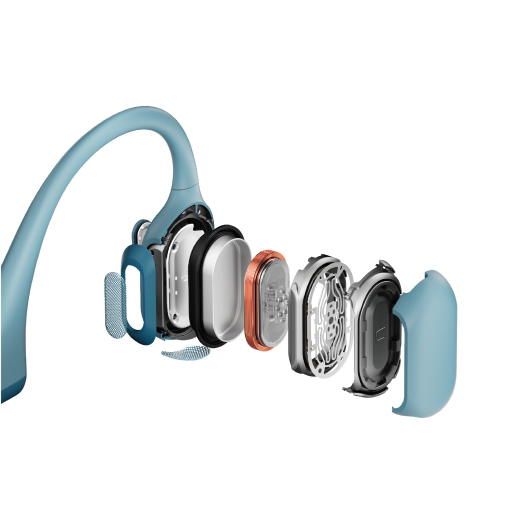 Shokz (ショックス) OpenRun Pro / Blue Shokz OpenRun Pro Premium Bone Conduction Open Ear Bluetooth